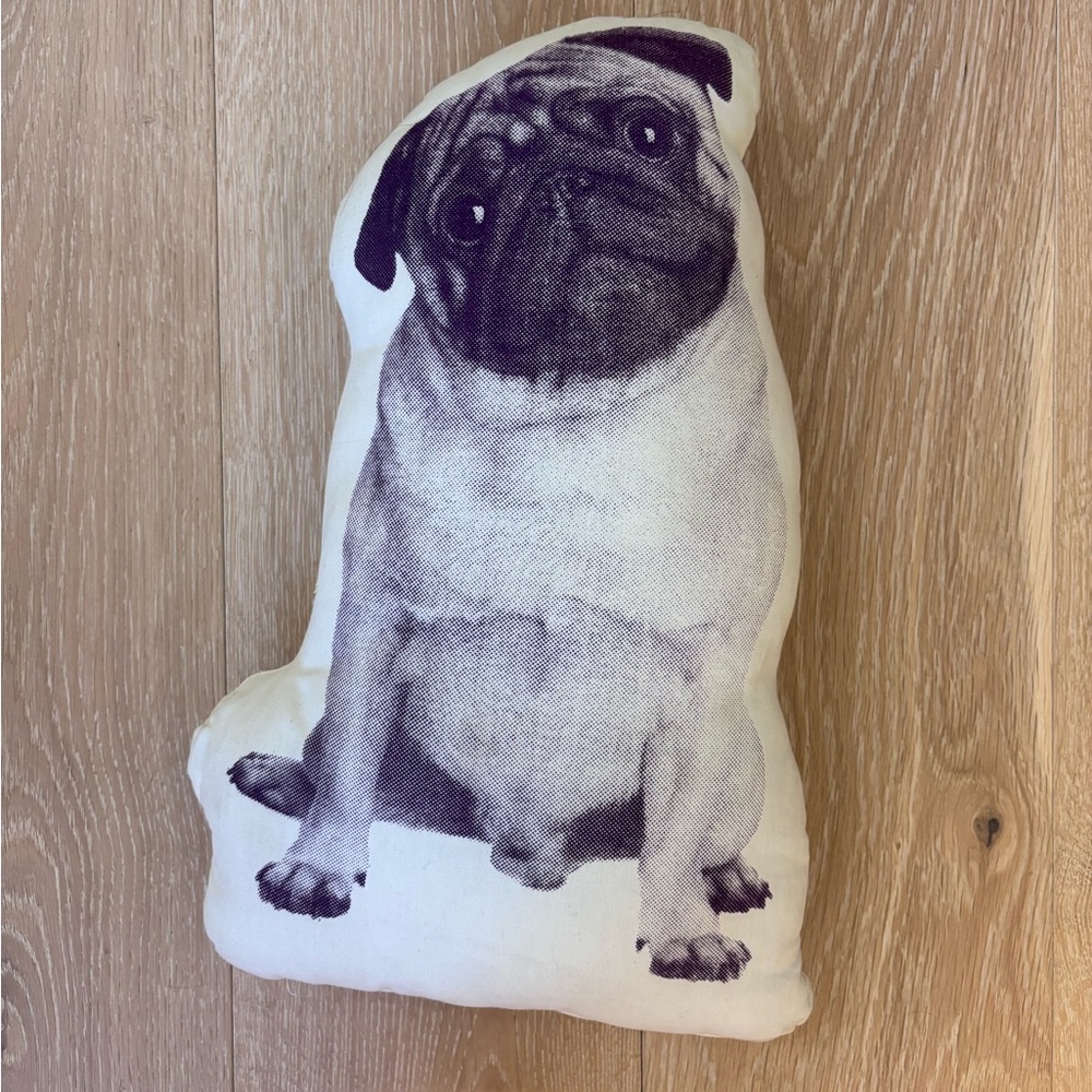 Areaware Fauna 100% Organic Cotton PUG throw pillow